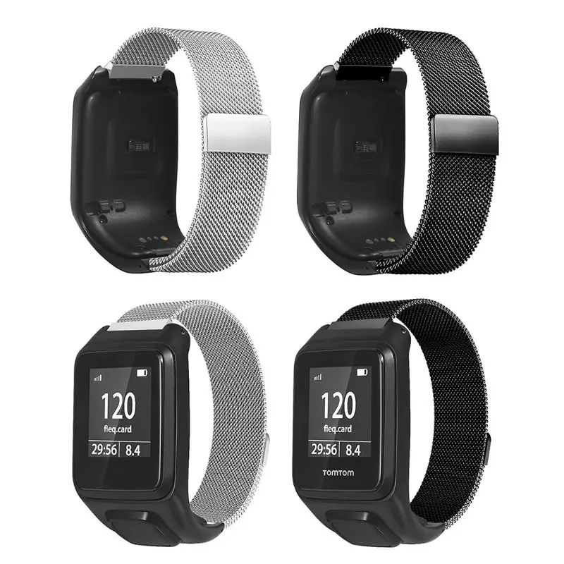

Stainless Steel Magnetic Replacement Sport Wrist Strap Watchband for TomTom Runner 3 2/Spark 3 Cardio Smart Watch Accessories
