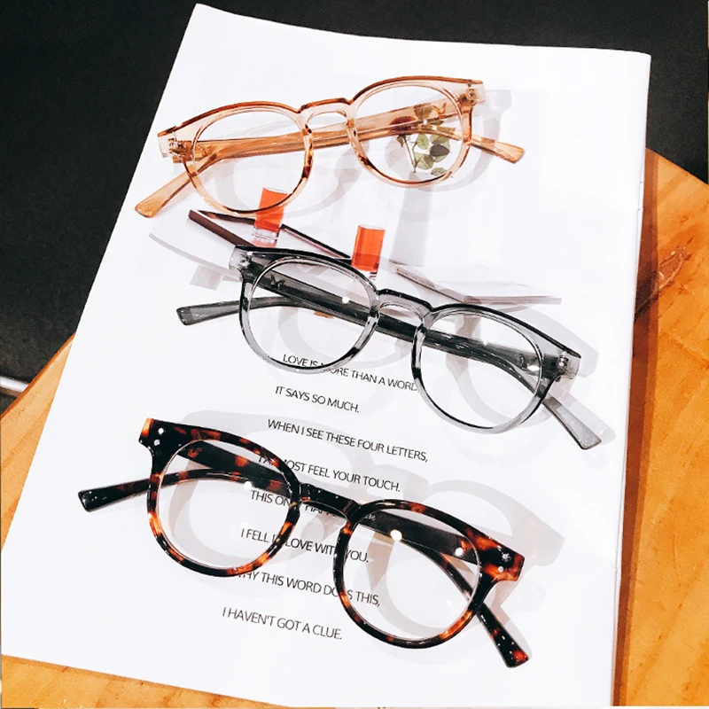 Transparent Round Glasses Frame Women Men Black Tortoise Clear Eyeglasses Myopia Optical Prescription Spectacle Frames Eyewear