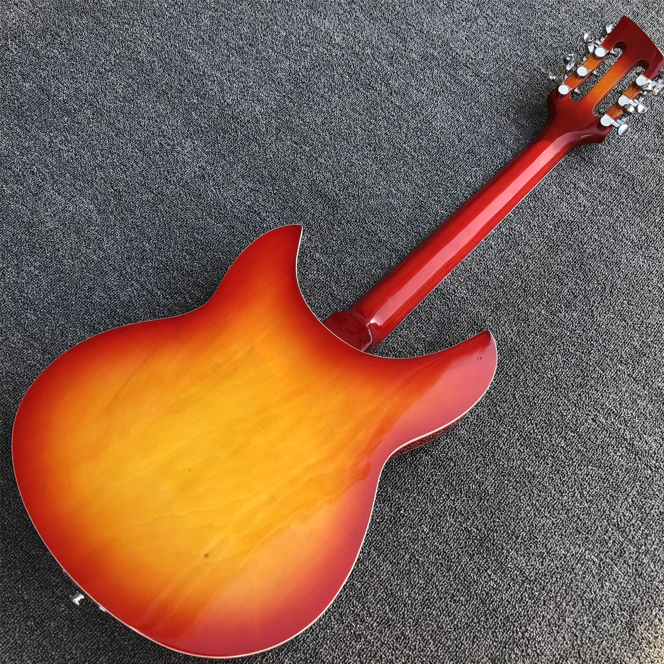 Orange burst 12 Струны для гитары Ricken 360 модель электрогитары, заводской специальный полый корпус Rick Jazz гитара
