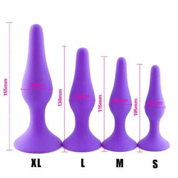 S/M/L/XL Silicone Anal Plug Butt Plug Anus Stimulation Prostate Massage Sex Toys for Women Men Gay Anal Dilator Sex Products 3