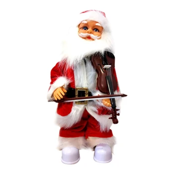 

Electric Santa Claus Toy Music with LED Color Lights Christmas Decoration Kids Xmas Happy New Year Gift