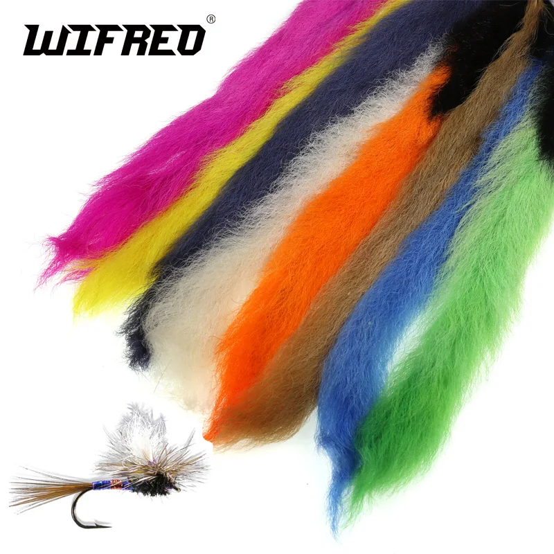 Wifreo 1PC Calf Tail Dry Flies Tying Materail Streamers Salmon and Steelhead Patterns All-natural Winging Material Orange | Спорт и