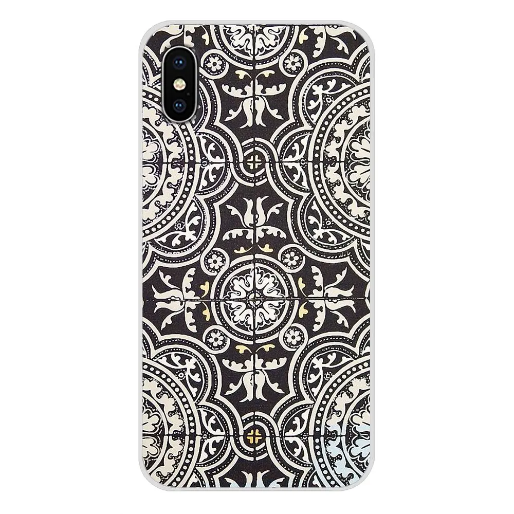 Для Apple IPhone X XR XS MAX 4 4S 5 5S 5C SE 6 6S 7 8 Plus, ipod touch 5 6 декоративного искусства плитка с марокканским узором прозрачный чехол из термополиуретана - Цвет: images 1