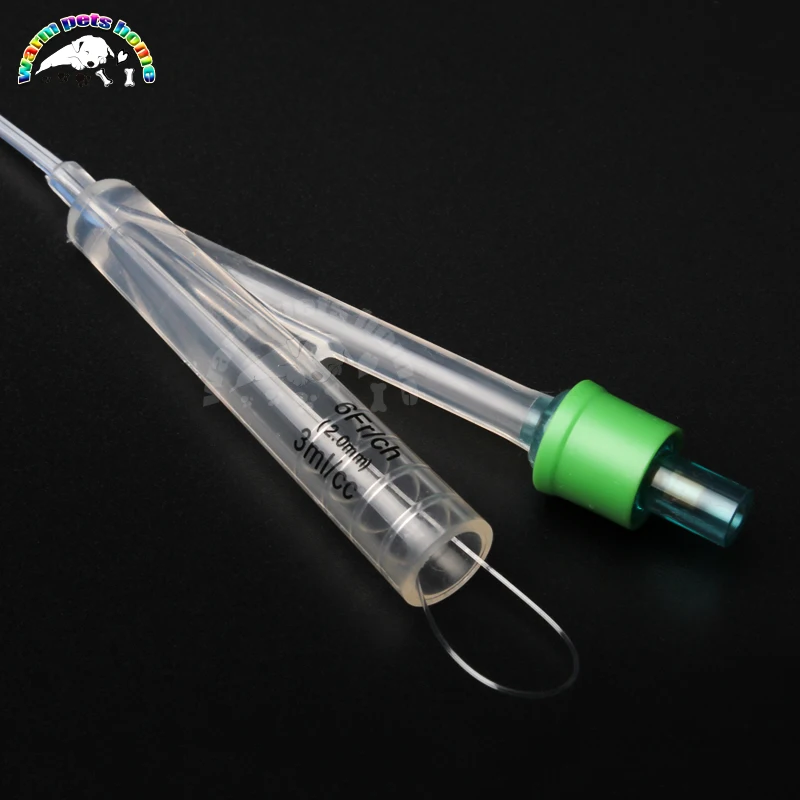 Two-way Foley Canine Urinary Catheter veterinary urinary catheter Balloon 2 Way Foley Dog Catheters Silicone Urine Catheters Veterinary Instrument