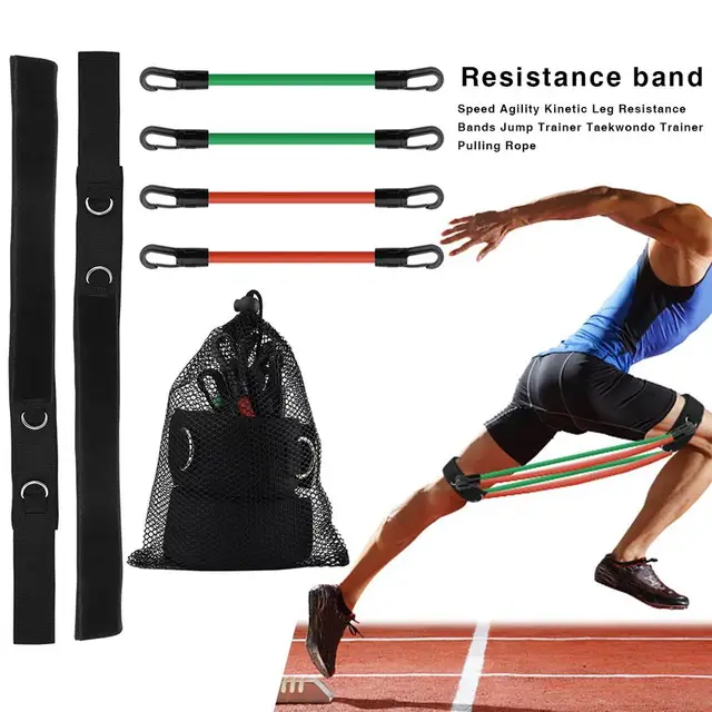 Speed Agility Kinetic Leg Resistance Bands Jump Trainer Yoga Taekwondo Trainer Pulling Rope For Home Gym Accessories