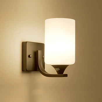 

WOERFU Modern LED Wall Lamp E27 Single Head Bedside Lamp American Living Room Staircase Wall Sconce Bracket Lights