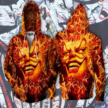 

THE JOKER - Teaser Trailer Hoodies Sweatshirts Cosplay Costumes Batman clown Joker 3D Printing men and women Hoodie Jacket