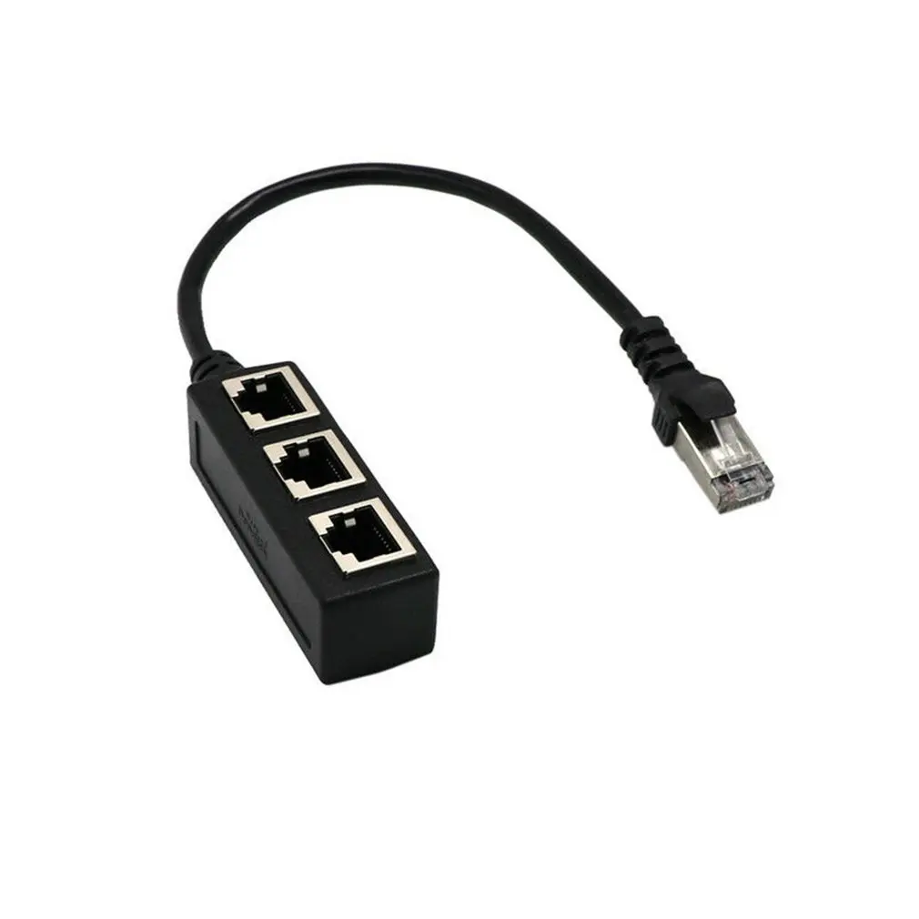

RJ45 Ethernet Cable Adapter Splitter 1Male To 3Female Port LAN Network Plug Ethernet Female Adapter Digital Accessories