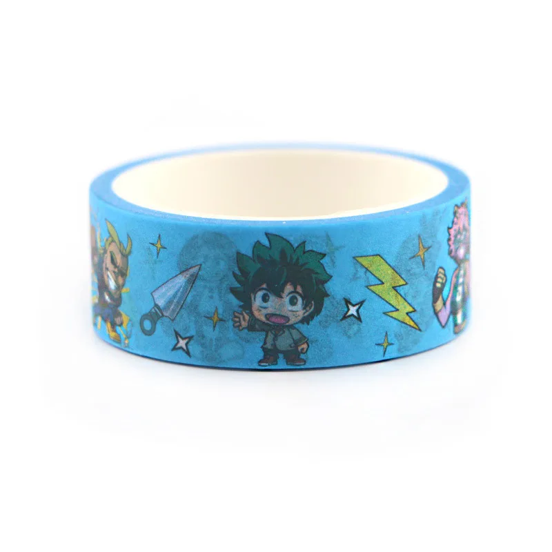 

2pcs/lot My Hero Academia Manual Washi Tape Paper Album Notebook Adhesive Tape Color Tear Decoration Stationery Stickers AT2749