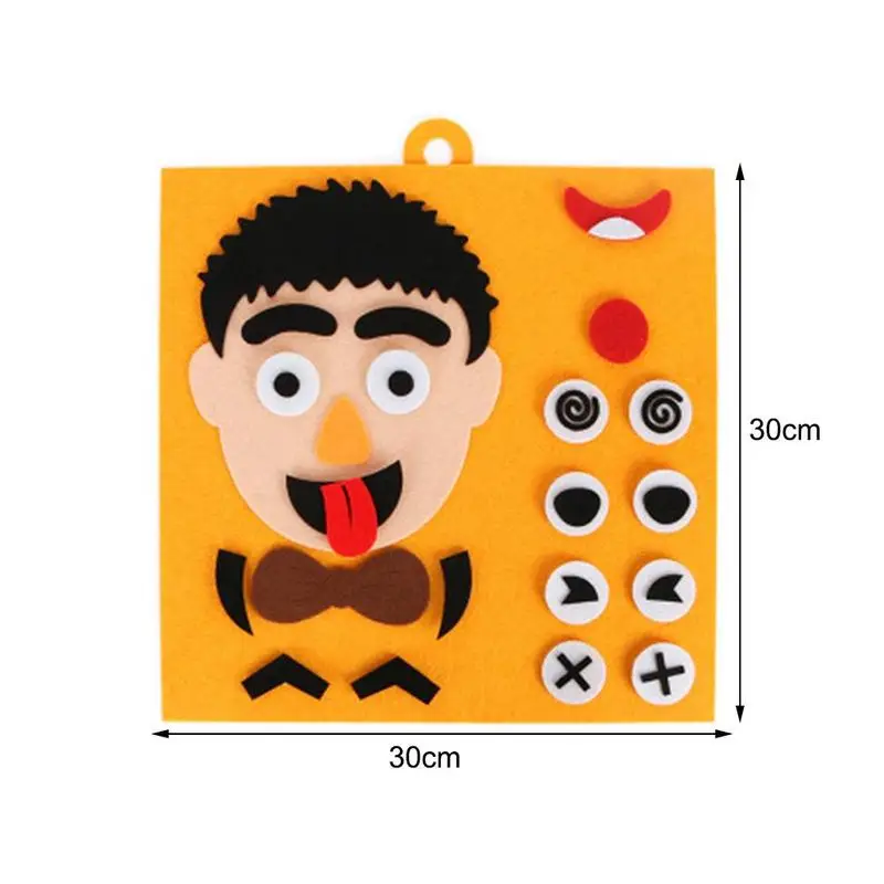 Kindergarden DIY мимика ремесленные игрушки фетровая ткань ручной работы наклейки изменение эмоций обучающие средства развивающие игрушки