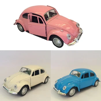 

Simulation Alloy Car Model Pink Beetle Toy Retro Car Perfume Birthday Cake Decoration Jewelry