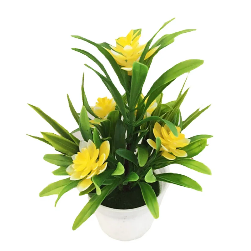 

New Durable Realistic Artificial Flowers Plant Pot Outdoor Home Office Decor Gift Photo Props Tool