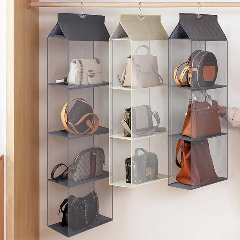 Hanging Fabric Storage Bag Dustproof Wall mounted Storage Bag 2/3/4 Layer Socks Wardrobe Organizer Home Drawer Finishing Tools|Drawer Organizers| - AliExpress