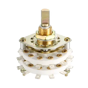 

uxcell 2P11T 2 Pole 11 Position Selectable 2 Deck Band Channel Rotary Switch Selector