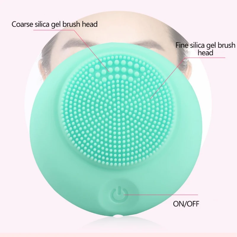 Electric Silicone Face Cleaning Brush Exfoliating Blackhead Remover Clean Pores Firming Skin Deep Cleaning Soft Face Brush