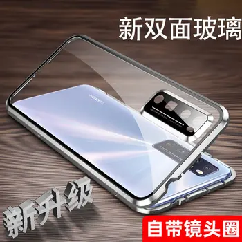 

Metal Bumper Magnetic Camera Lens Protector Case For HUAWEI Nova 7 Pro Cases Double Sided Glass Cover For Huawei Nova 7 7SE Case