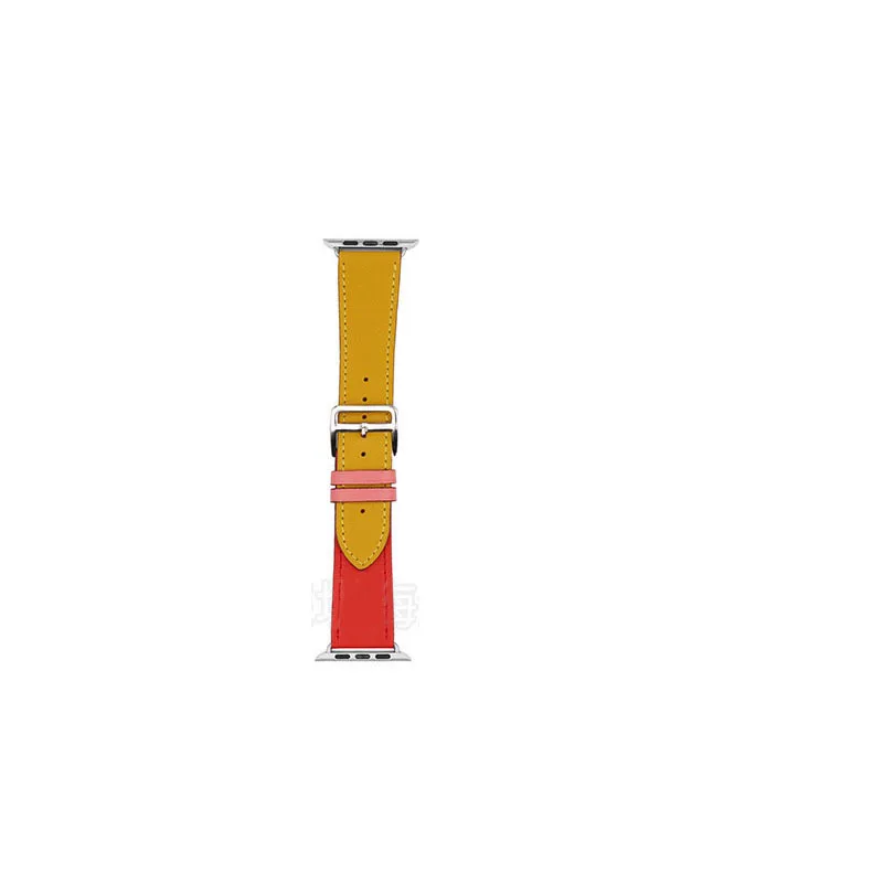 38 40mm amber Высокое качество для часов s2 s3 s4 38 мм 40 мм браслет из натуральной кожи - Цвет: 38 40mm amber