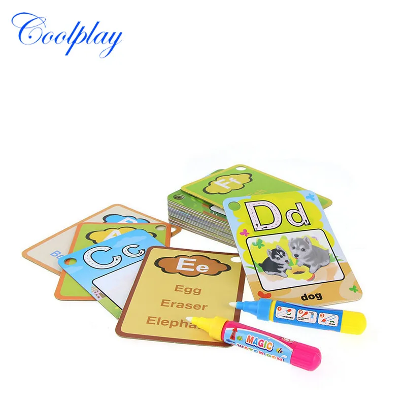 

Children Environmentally Friendly-Repeated Use Water Painting Card Lettered with Numbers Color Graphics Water Explicit Draw Graf