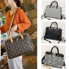 Женский кожаный портфель, Офисная сумка для ноутбука 14 дюймов, сумка для ноутбука, деловая сумка через плечо, женские дорожные сумки