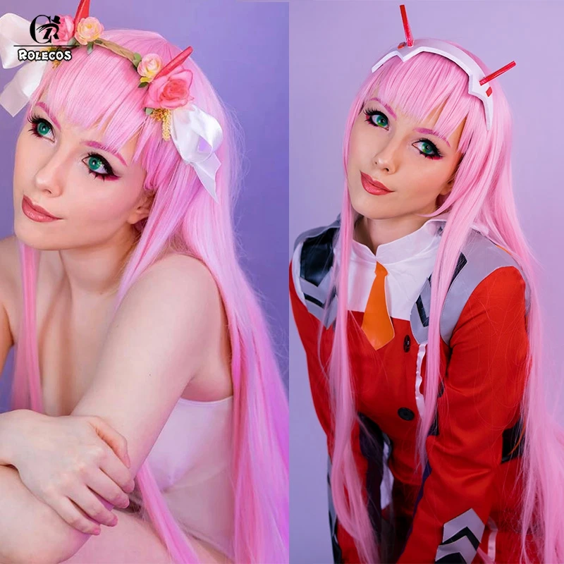 Парик для косплея ROLECOS DARLING in the FRANXX 02 косплей синтетические волосы аниме Zero Two 100 см