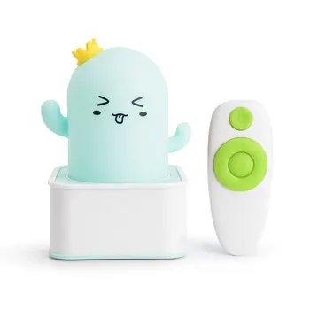 

Creative Cactus Shape Patted Silicone Night Light LED Lamp Christmas Gift for Baby Kids Room Multicolor remote touch Night light