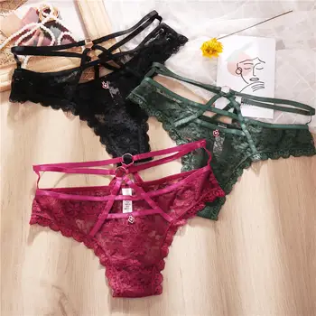 

Sexy Panties Women Underwear Thong G-string Female Underpants Lace Floral Panties Solid Intimate Lingerie Perspective Panties