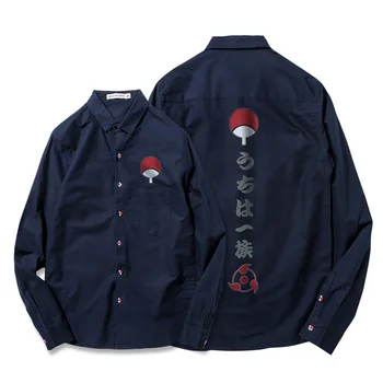 

Anime Naruto Uzumaki Naruto/Sasuke Uchiha Cosplay Costumes Loose Couple Long-Sleeve T-Shirt Daily Wear Or Role Play Clothing