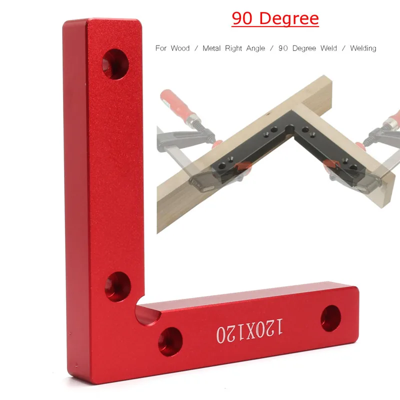 

Wood Metal Welding Aluminum Alloy 90 Degree Corner Clamp Positioning Squares L Shape Corner Clamp Fixing Tool Wooden Tools