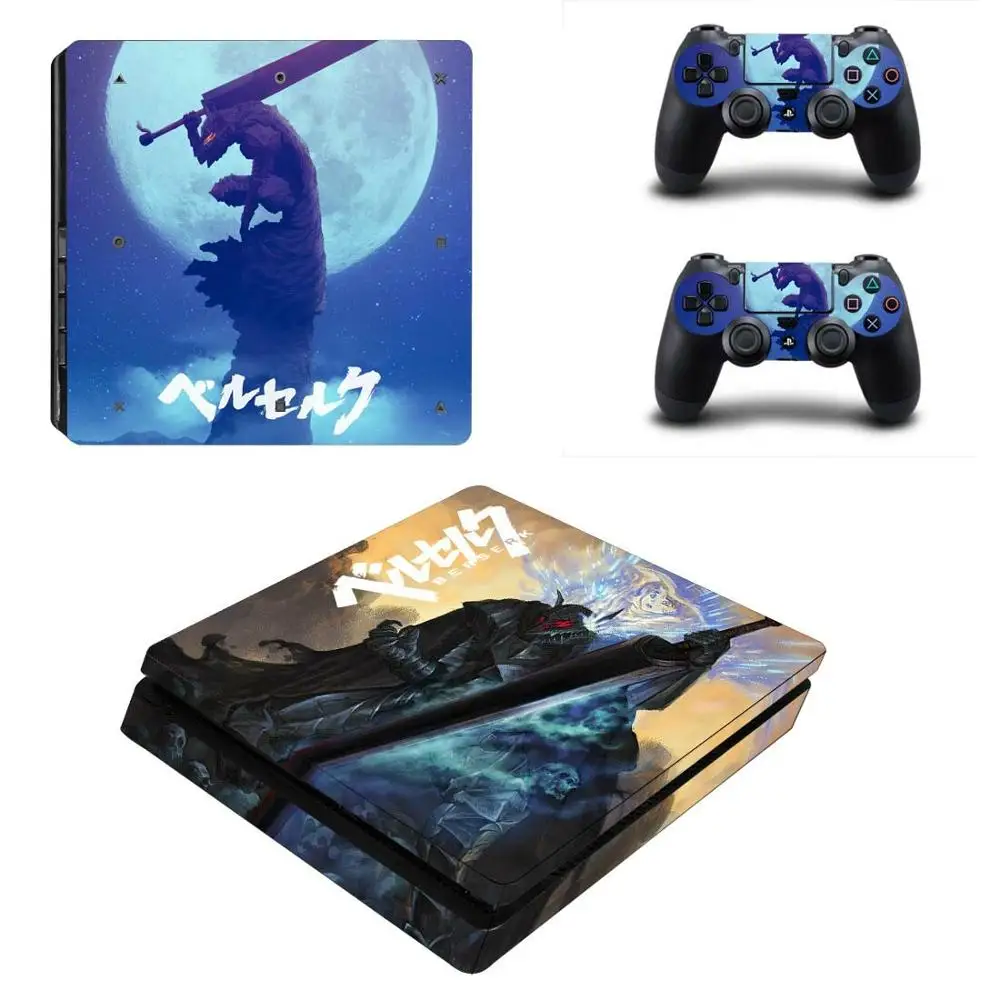 Baserk PS4 Slim sticker s PS 4 Play station 4 Slim виниловые наклейки для playstation 4 Slim консоли и контроллера