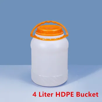 

4 Liter Food Grade HDPE Plastic Bucket with Inner Cover Home Storage Container for Food Liquid Lotion Leakproof pail