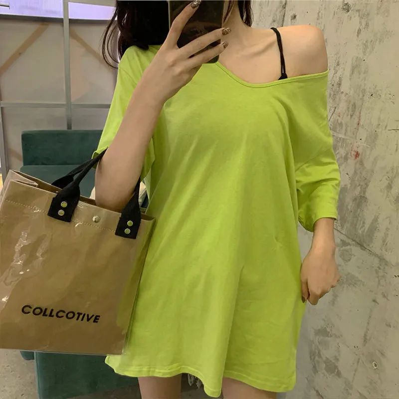 

Back with Holes Mid-length Sexy Backless Short Sleeve T-shirt Women's Scheming Sense of Design Front And Back Double Purpose Onl