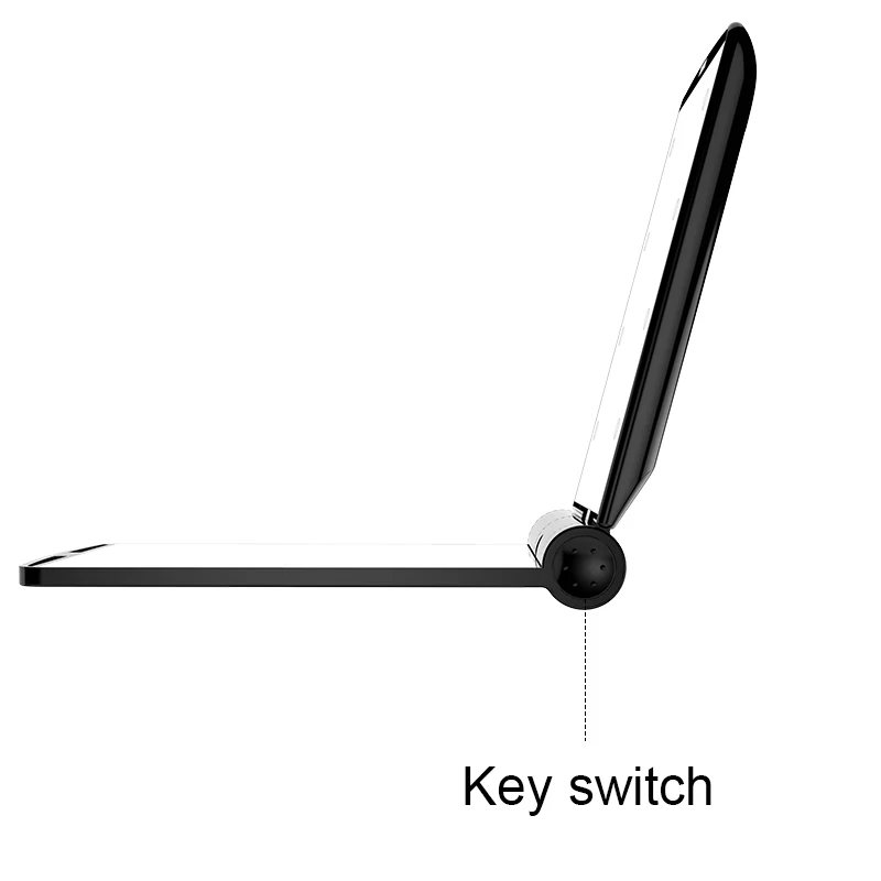 Button BLACK Двустороннее складное зеркало портативное маленькое зеркало для макияжа инструмент с светодиодный подсветкой компактное светодиодное зеркало черное дорожное зеркало мини - Цвет: Button BLACK