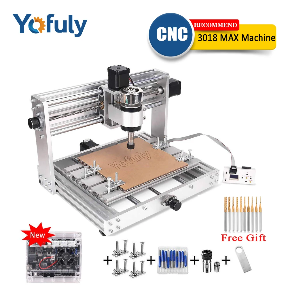 

CNC 3018 Pro Max CNC Engraving Machine GRBL Control with 200w Spindle DIY Laser Engraver 15w Laser Engraving Machine CNC Router