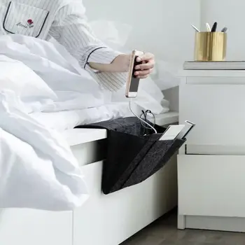 

Felt Bedside Storage Organizer Bed Desk Bag Sofa TV Remote Control Hanging Caddy Couch Storage Organizer Bed Holder Pockets