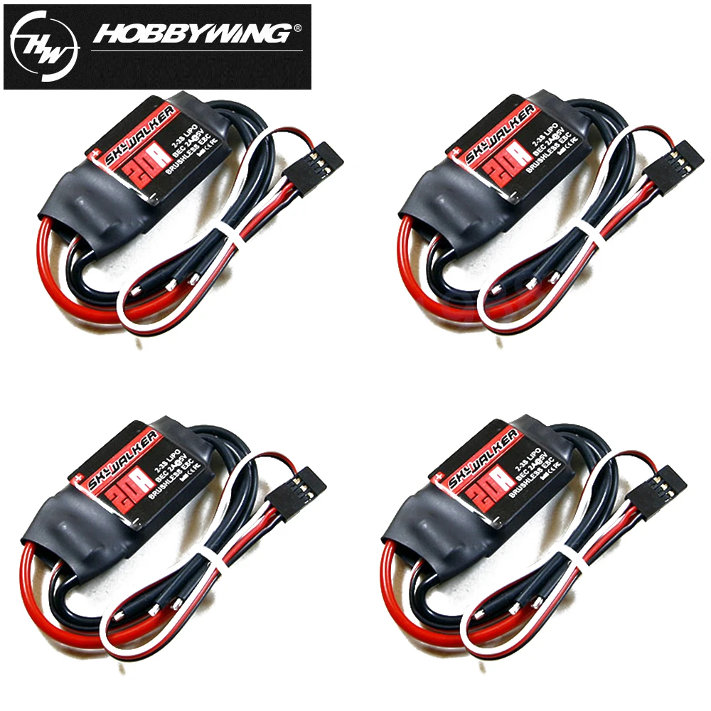 

4pcs Hobbywing Skywalker 15A/20A/30A/40A/50A/60A/80A Speed Controler With UBEC For RC FPV Quadcopter RC Airplanes Helicopter