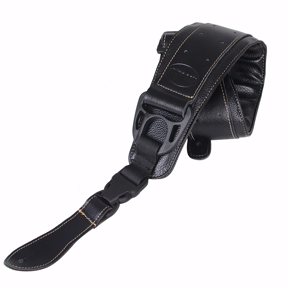 Jeereal Guitar Strap Soft Cotton Genuine Leather Ends Strap for Acoustic Guitar Bass Banjos Electric Guitar 