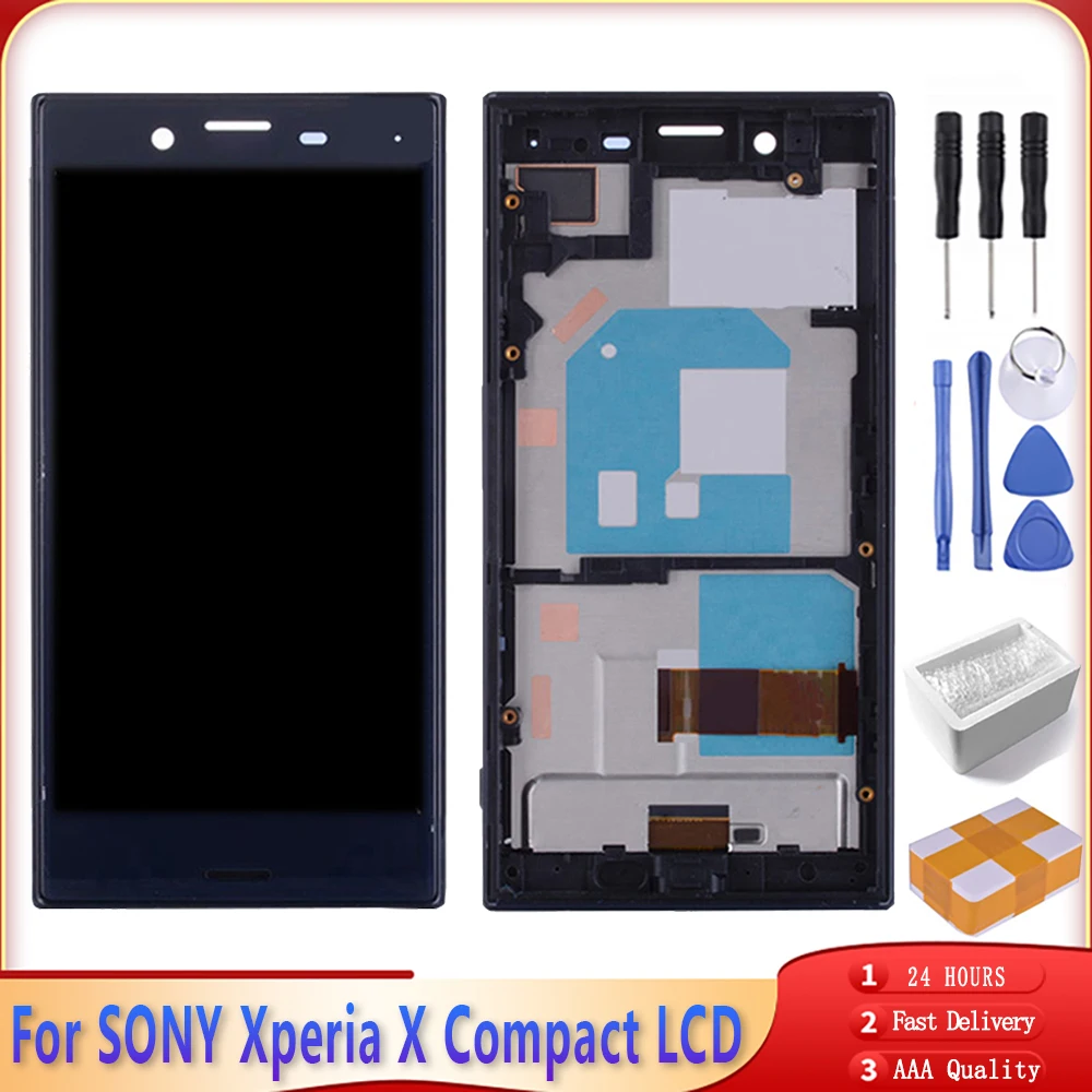 ЖК-дисплей 4 6 дюйма для SONY Xperia X Mini F5321 сменный сенсорный экран OEM + рамка замены