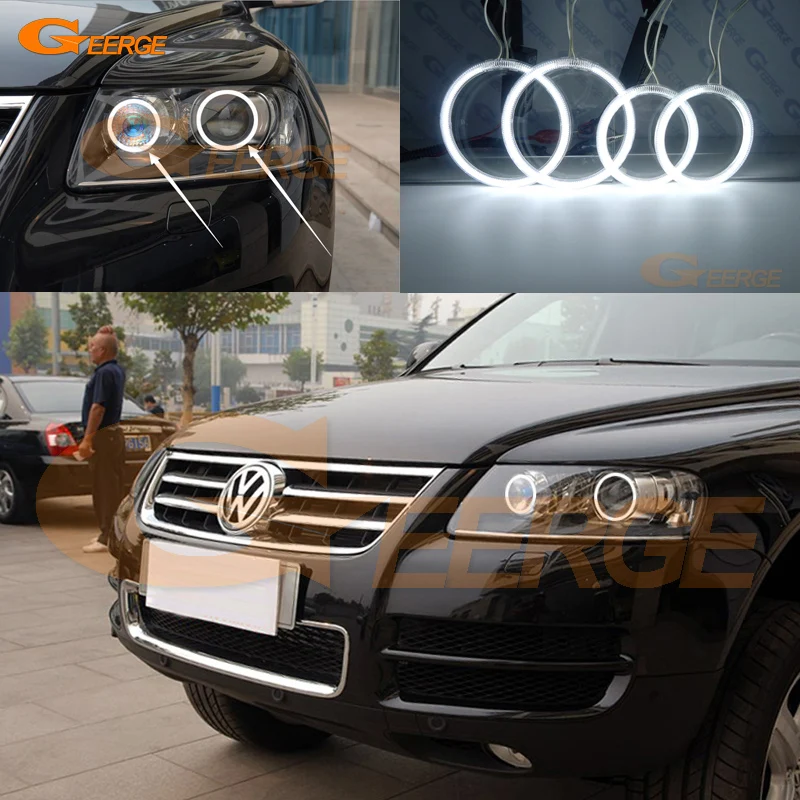 Для Volkswagen VW Touareg 7L 2003 2004 2005 2006 2007 2008 2009 2010 отличные ультра яркие CCFL ангельские