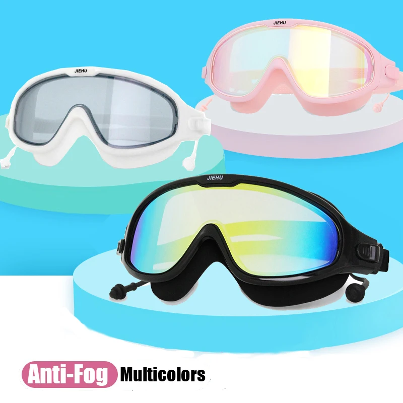 Swimming Goggles Adults Waterproof Swim Diving Mask Eyewear UV Anti Fog Adjustable Oculos Espelhado Pool Water Sport Glasses swimming goggles