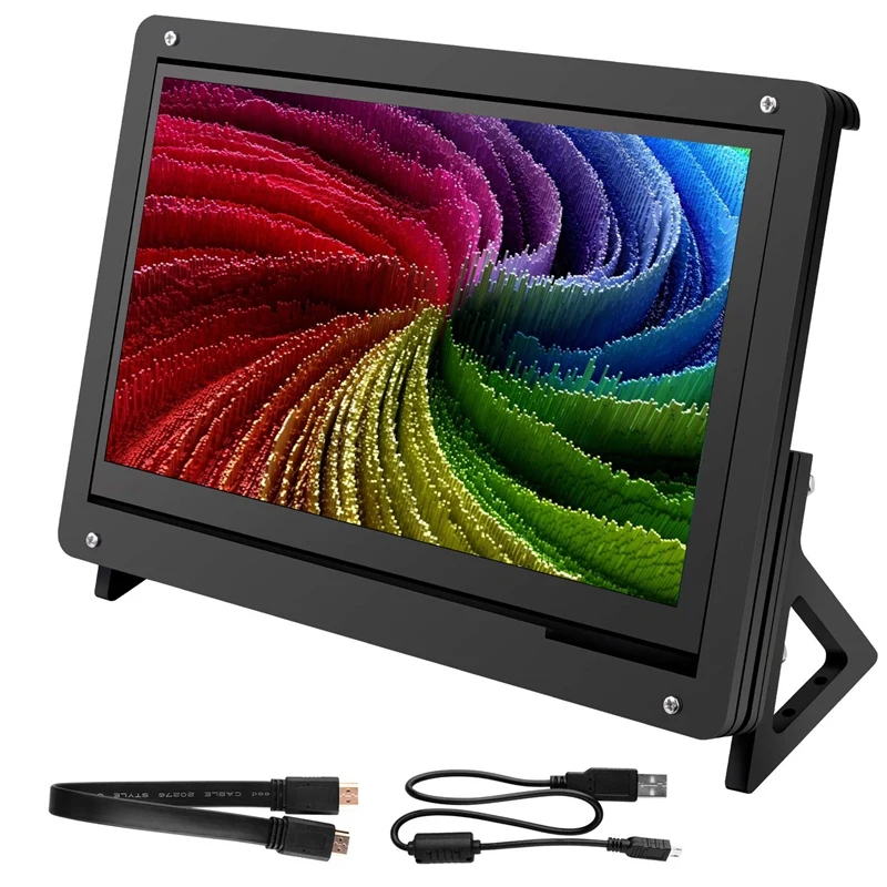 7 Inch Capacitive Press LCD Display for Raspberry Pi 3B/3B+ Screen HDMI Input 1024X600 with Case Stand Holder