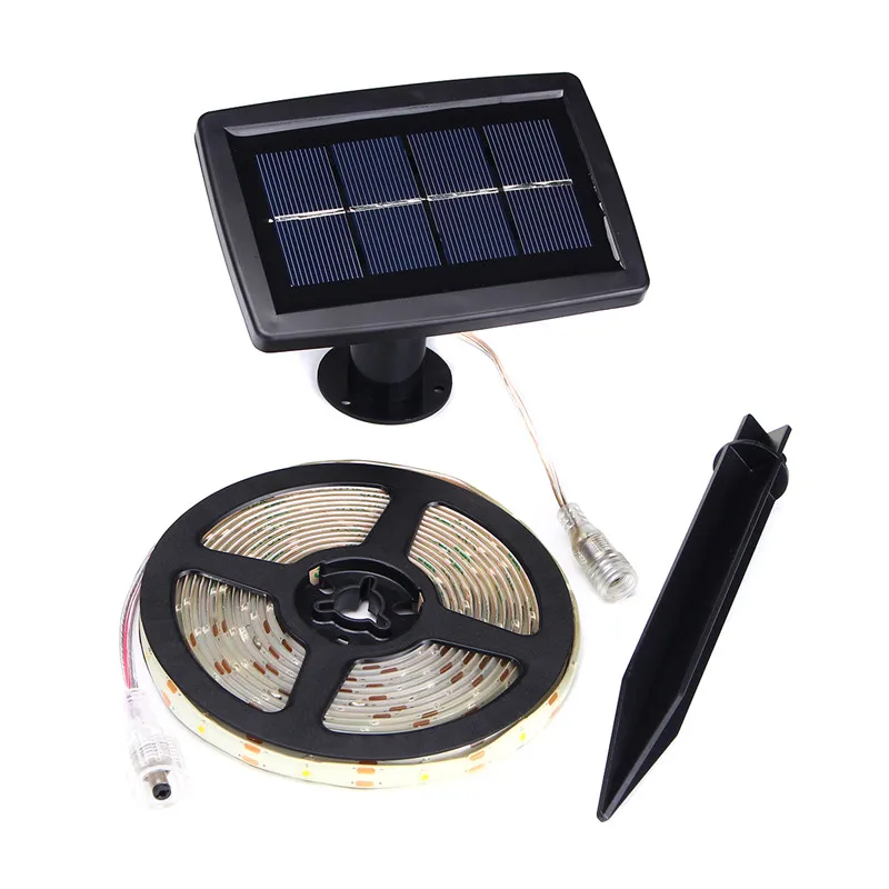 Solar à Prova Luz de Tira Solar Powered Super Brilhante Led Luzes Flexível Corda Dwaterproof Água Auto on - Off Festival Decoração Natal 2835 Mod. 129551 9 de tira luzes led flexível corda solar