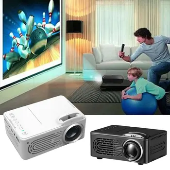 

814 Mini Micro Portable Home Entertainment Projector Supports 1080P Hd Mobile Phone Connection Projector white color