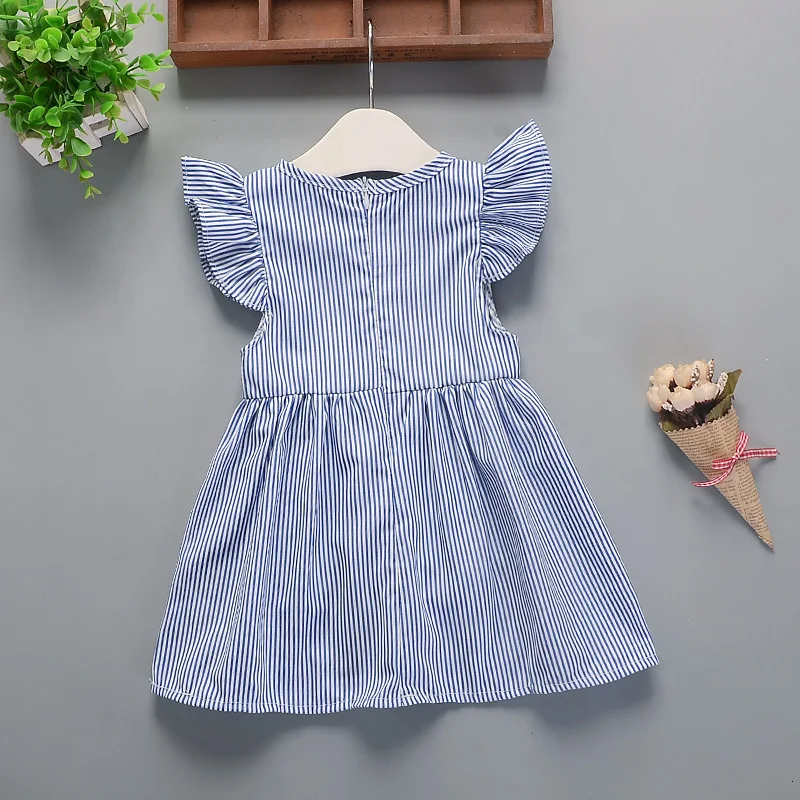 Girls Summer New Dress Flower Floral Pattern Baby Cotton Girl Dress Princess