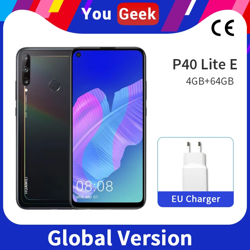 Глобальная версия Huawei P40 Lite E 4 Гб 64 Смартфон 48 МП Тройная AI камера 6 39