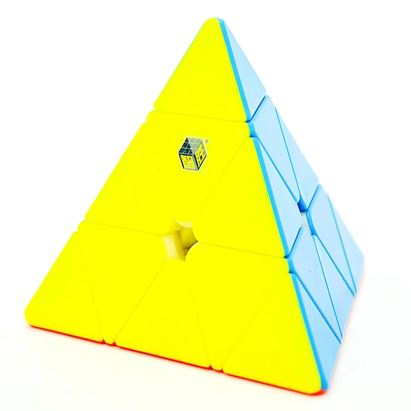 YuXin Little Magic 3x3x3 Pyraminxeds волшебный куб чжишэн 3x3 Пирамида скорость твисти головоломка головоломки Развивающие игрушки для детей - Цвет: Stickerless