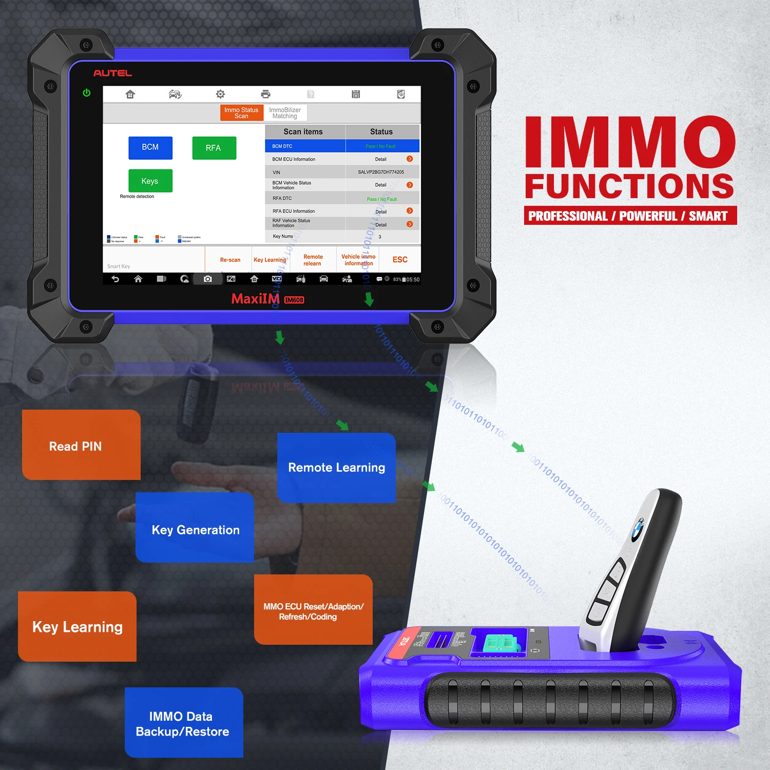 - Autel MaxiIM IM608 2021 Key Programming And IMMO Function TwoWay Diagnostic Scanning Tool
