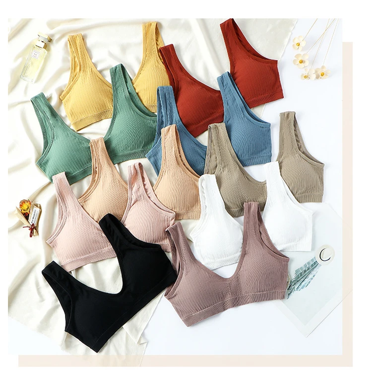 Solid Women Underwear Set V-Neck Low Cup Sexy Crop Top Suit Padded Wireless Bralettle Non-Adjusted-Straps Lingerie Female sexy bra panty set