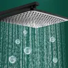 Thermostatic Shower Set Black Bronze Rainfall Bathroom Shower Mixer Set Copper Bathroom Fixture Faucet Black Bath Shower System 6