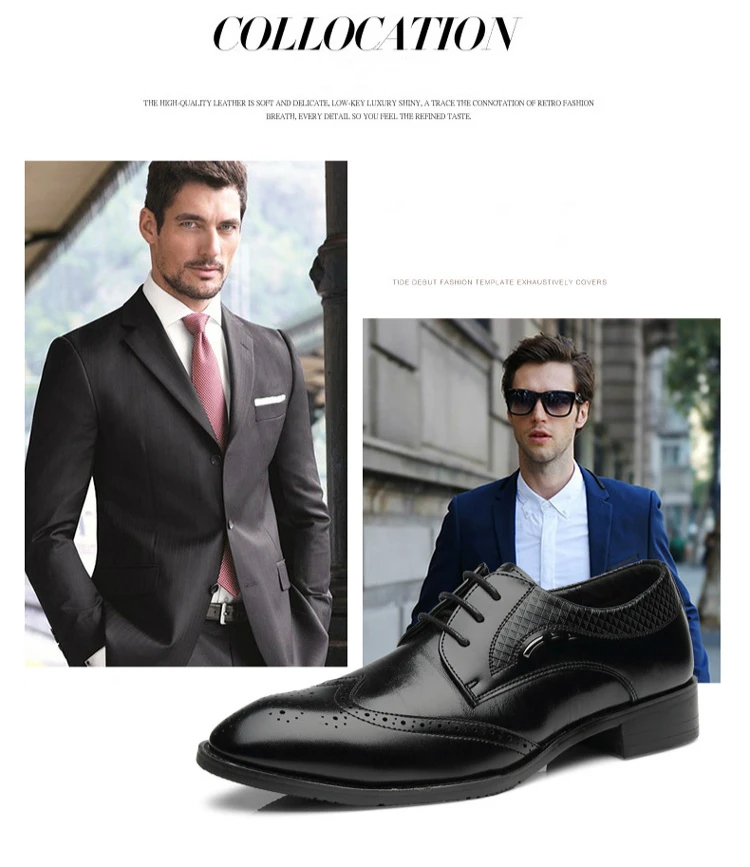 Мужская Свадебная модельная кожаная обувь; мужская деловая обувь с острым носком; классическая итальянская обувь с перфорацией типа «броги»