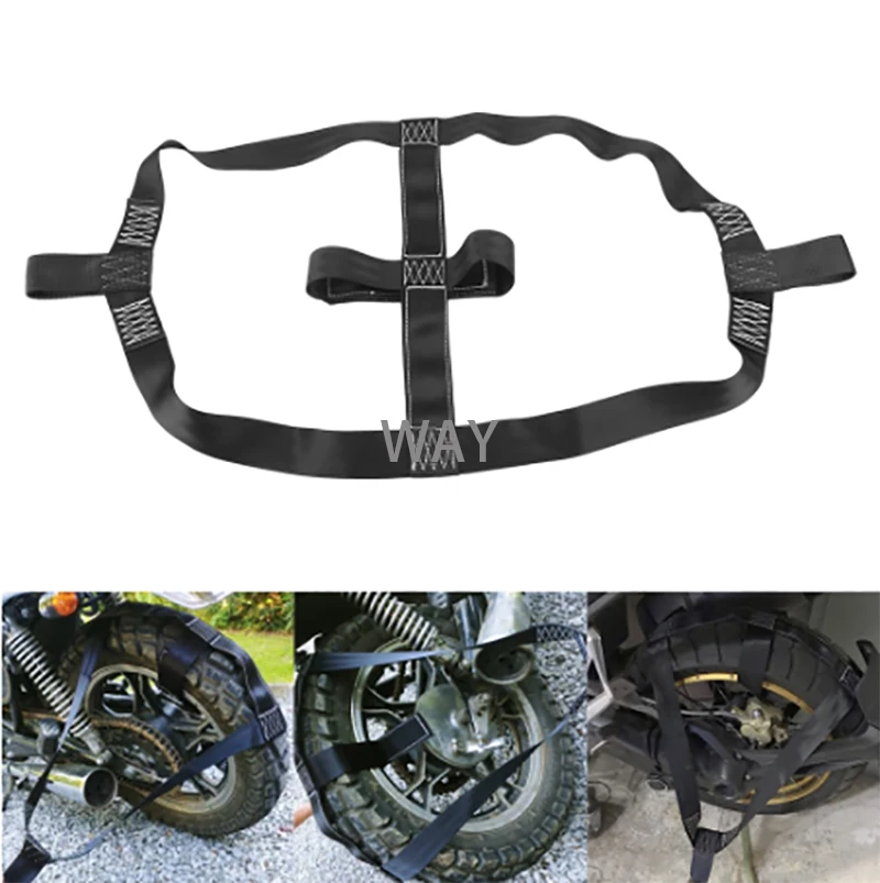Motorcycle Electric Vehicle Binding Strap Fastening Tire Bundle Rear Wheel Strap Motorcycle Tire Foldable Easy Storage cargo straps cargo tie down strap tie down straps lashing strap